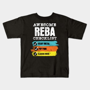 Awesome Reba checklist Kids T-Shirt